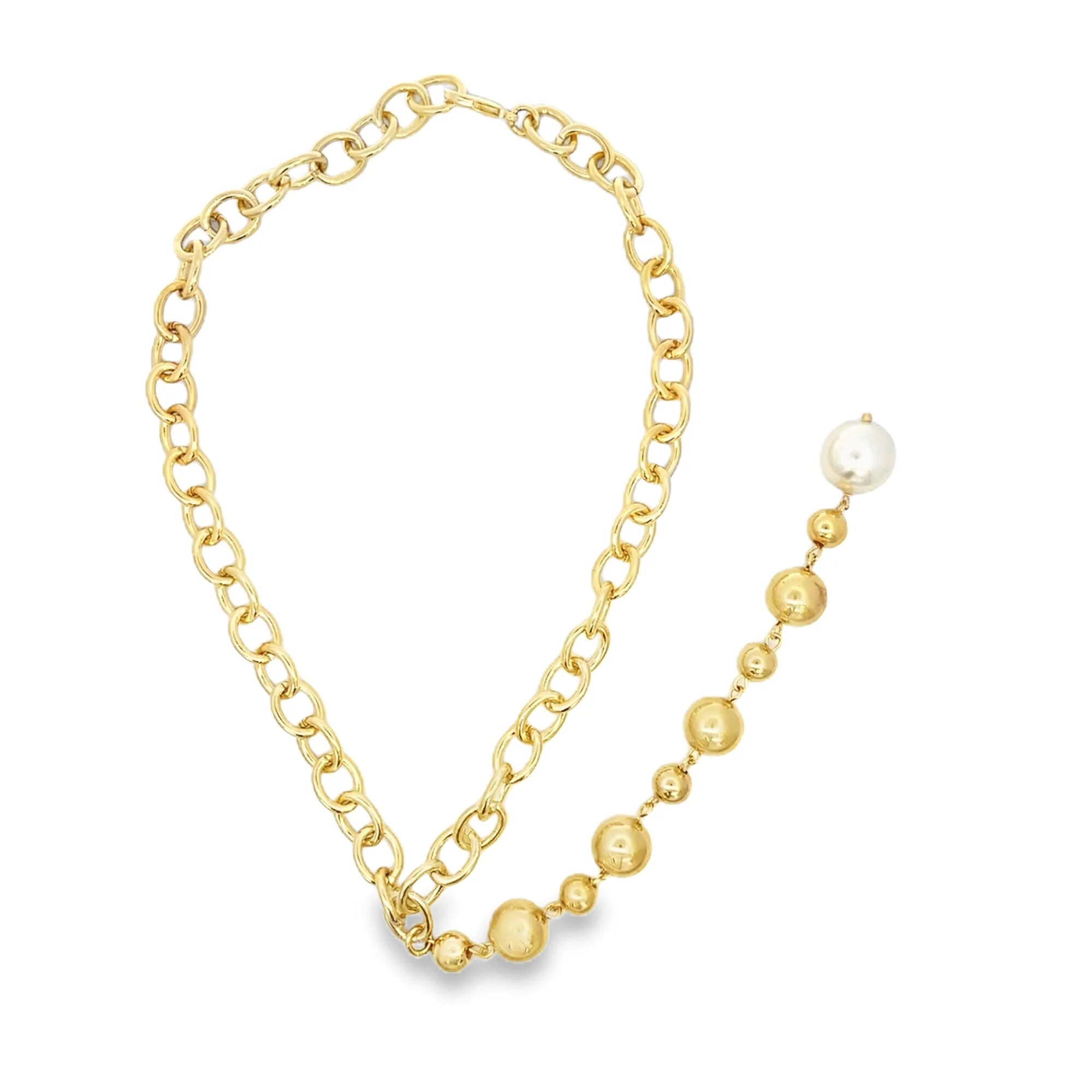 Timeless Pearl Drop Necklace – Soft Elegance in Gold-Style Finish
