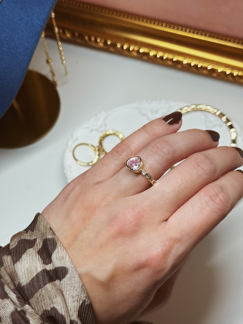 Heart shape Love Gold Ring