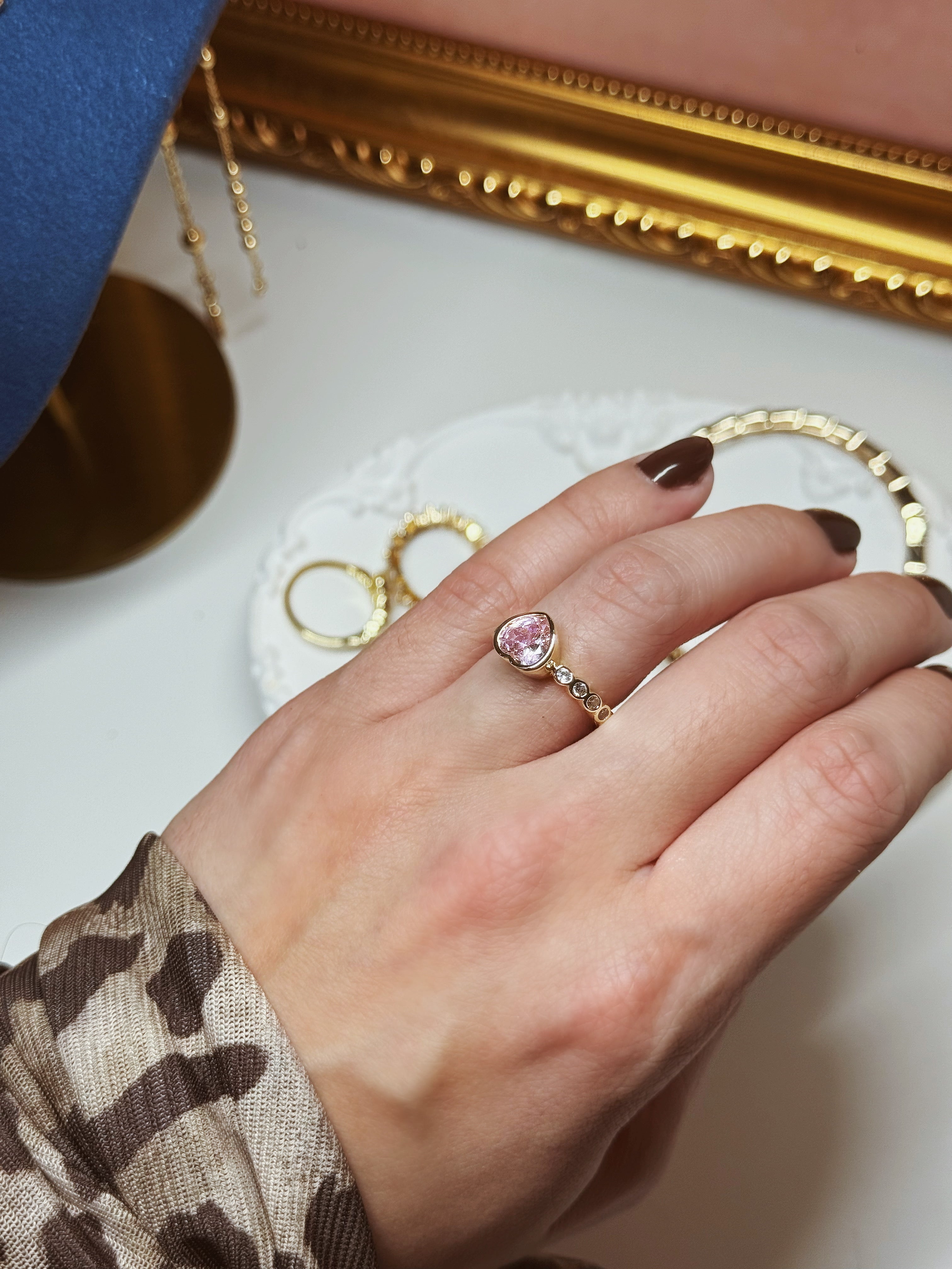 Heart shape Love Gold Ring