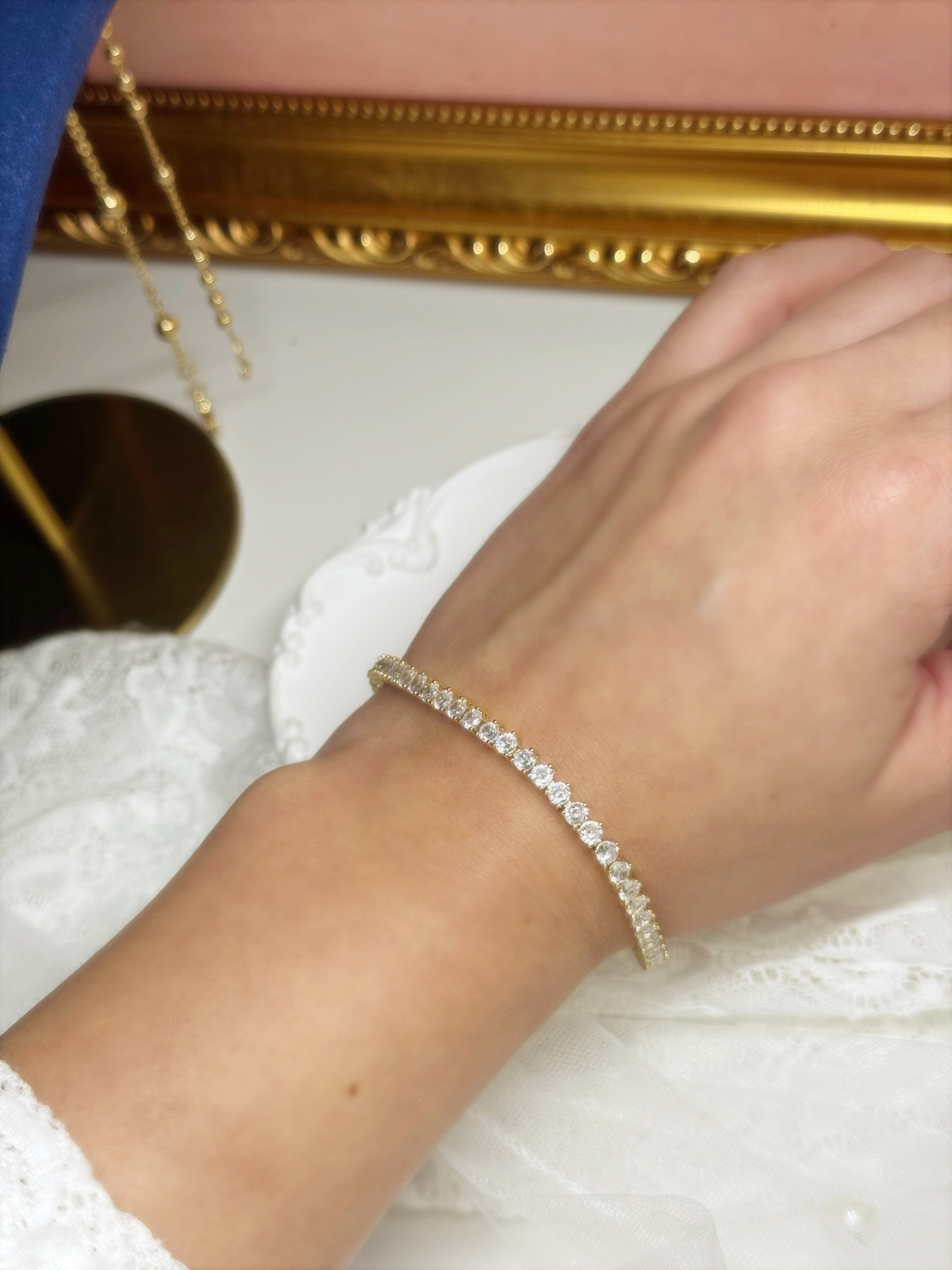 Teardrop CZ Tennis Bracelet