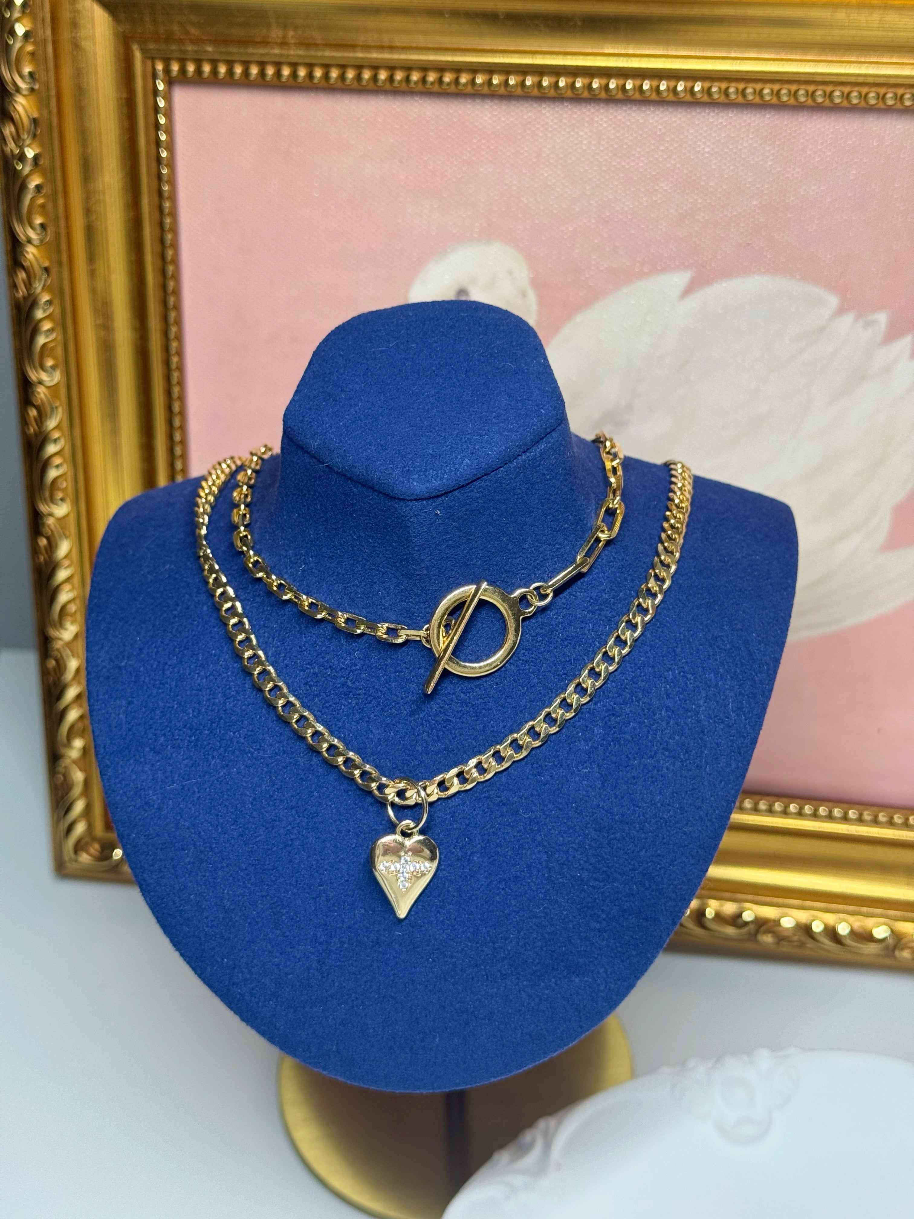 Classic Heart Box Chain Necklace